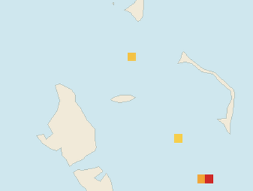 Satellite floating-algae map near Nassau and Cable Beach, Sep 2025 (opens full map image in a new tab)