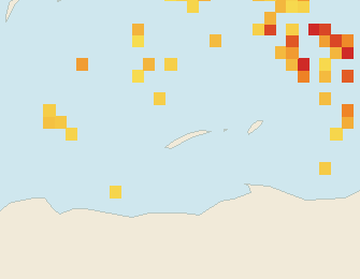 Satellite floating-algae map near Roatan, Sep 2025 (opens full map image in a new tab)