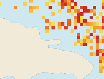 Satellite floating-algae map near Las Terrenas, Sep 2025 (opens full map image in a new tab)