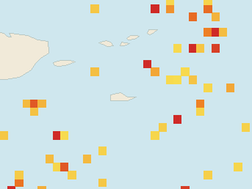 Satellite floating-algae map near St. Croix, Sep 2025 (opens full map image in a new tab)