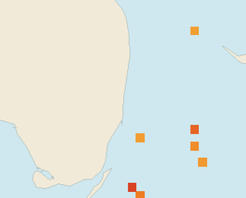 Satellite floating-algae map near Fort Lauderdale, Oct 2025 (opens full map image in a new tab)