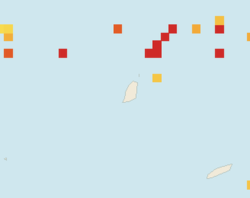 Satellite floating-algae map near Grand Anse, Oct 2025 (opens full map image in a new tab)