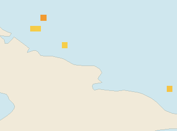 Satellite floating-algae map near Guardalavaca, Oct 2025 (opens full map image in a new tab)