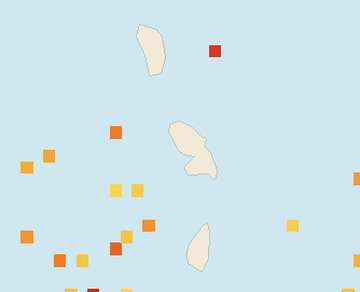 Satellite floating-algae map near Martinique West Coast, Oct 2025 (opens full map image in a new tab)