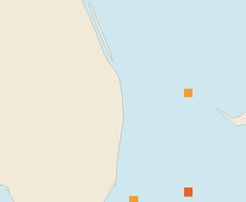 Satellite floating-algae map near Palm Beach, Oct 2025 (opens full map image in a new tab)