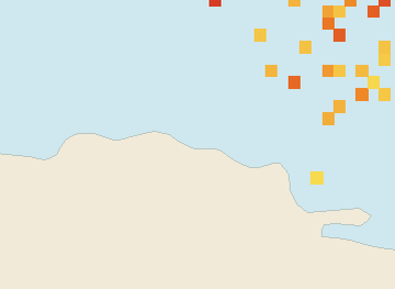 Satellite floating-algae map near Puerto Plata and Cabarete, Oct 2025 (opens full map image in a new tab)