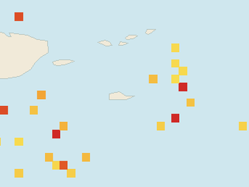 Satellite floating-algae map near St. Croix, Oct 2025 (opens full map image in a new tab)