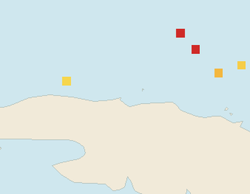 Satellite floating-algae map near Varadero, Oct 2025 (opens full map image in a new tab)
