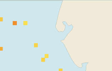 Satellite floating-algae map near Clearwater Beach, Nov 2025 (opens full map image in a new tab)