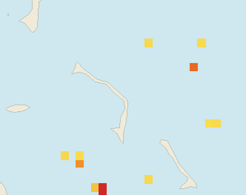 Satellite floating-algae map near Eleuthera, Nov 2025 (opens full map image in a new tab)