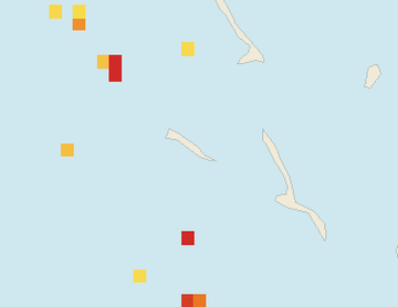 Satellite floating-algae map near Great Exuma, Nov 2025 (opens full map image in a new tab)