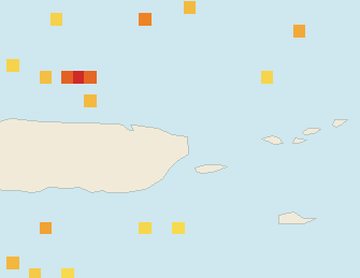 Satellite floating-algae map near Luquillo, Nov 2025 (opens full map image in a new tab)