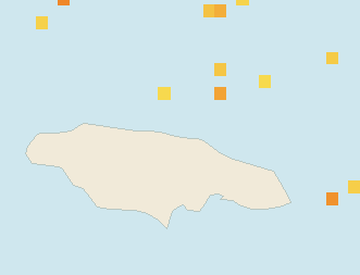 Satellite floating-algae map near Ocho Rios, Nov 2025 (opens full map image in a new tab)