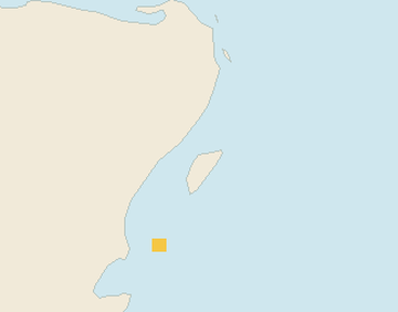 Satellite floating-algae map near Puerto Aventuras, Nov 2025 (opens full map image in a new tab)