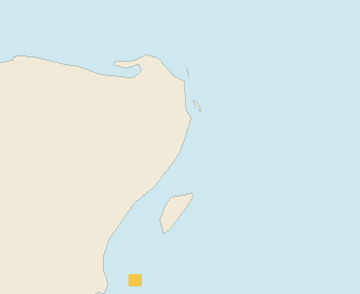 Satellite floating-algae map near Puerto Morelos, Nov 2025 (opens full map image in a new tab)