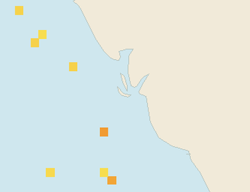 Satellite floating-algae map near Sanibel Island, Nov 2025 (opens full map image in a new tab)