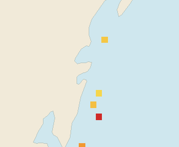 Satellite floating-algae map near Tulum Beach Zone, Nov 2025 (opens full map image in a new tab)