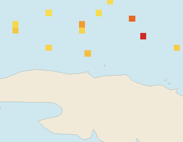 Satellite floating-algae map near Varadero, Nov 2025 (opens full map image in a new tab)