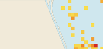 Satellite floating-algae map near Cocoa Beach, Dec 2025 (opens full map image in a new tab)
