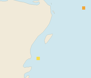 Satellite floating-algae map near Cozumel (west coast), Dec 2025 (opens full map image in a new tab)