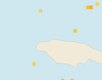 Satellite floating-algae map near Montego Bay, Dec 2025 (opens full map image in a new tab)