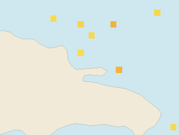 Satellite floating-algae map near Las Terrenas, Dec 2025 (opens full map image in a new tab)