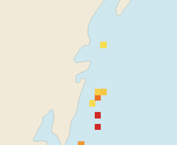 Satellite floating-algae map near Tulum Beach Zone, Dec 2025 (opens full map image in a new tab)