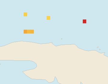 Satellite floating-algae map near Varadero, Dec 2025 (opens full map image in a new tab)