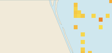 Satellite floating-algae map near Cocoa Beach, Jan 2026 (opens full map image in a new tab)