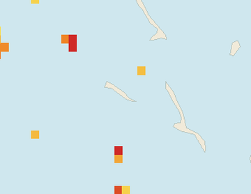 Satellite floating-algae map near Great Exuma, Jan 2026 (opens full map image in a new tab)