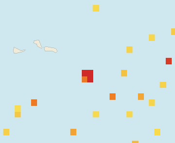Satellite floating-algae map near Grand Turk, Jan 2026 (opens full map image in a new tab)
