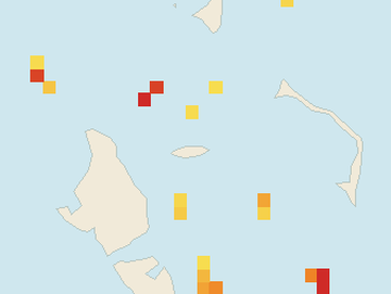Satellite floating-algae map near Nassau and Cable Beach, Jan 2026 (opens full map image in a new tab)