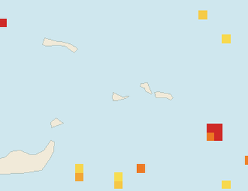 Satellite floating-algae map near Providenciales, Jan 2026 (opens full map image in a new tab)