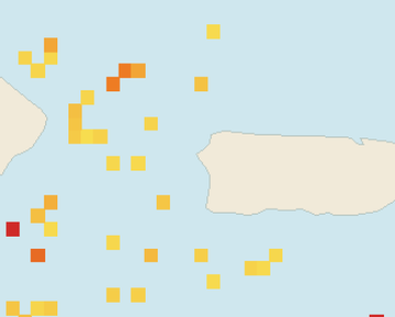 Satellite floating-algae map near Rincon, Jan 2026 (opens full map image in a new tab)