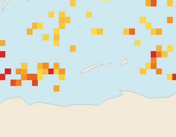 Satellite floating-algae map near Roatan, Jan 2026 (opens full map image in a new tab)