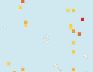 Satellite floating-algae map near Anguilla, Feb 2026 (opens full map image in a new tab)