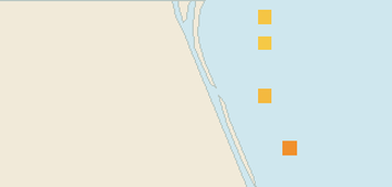 Satellite floating-algae map near Cocoa Beach, Feb 2026 (opens full map image in a new tab)