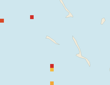 Satellite floating-algae map near Great Exuma, Feb 2026 (opens full map image in a new tab)