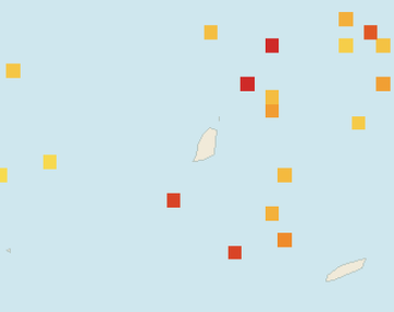 Satellite floating-algae map near Grand Anse, Feb 2026 (opens full map image in a new tab)