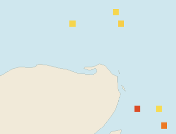 Satellite floating-algae map near Isla Holbox, Feb 2026 (opens full map image in a new tab)