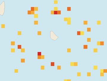 Satellite floating-algae map near South Coast Barbados, Feb 2026 (opens full map image in a new tab)