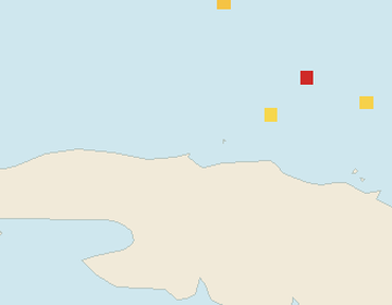 Satellite floating-algae map near Varadero, Feb 2026 (opens full map image in a new tab)