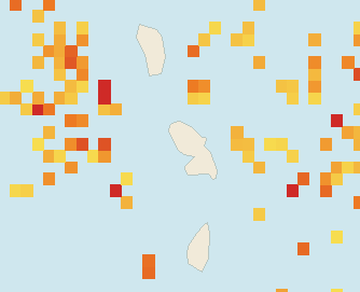 Satellite floating-algae map near Martinique West Coast, Mar 2026 (opens full map image in a new tab)