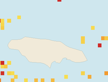 Satellite floating-algae map near Ocho Rios, Mar 2026 (opens full map image in a new tab)