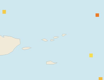 Satellite floating-algae map near St. John, Mar 2026 (opens full map image in a new tab)