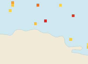 Satellite floating-algae map near Puerto Plata and Cabarete, Apr 2026 (opens full map image in a new tab)