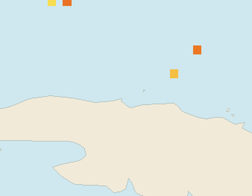 Satellite floating-algae map near Varadero, Apr 2026 (opens full map image in a new tab)
