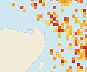 Satellite floating-algae map near Costa Mujeres, May 2026 (opens full map image in a new tab)