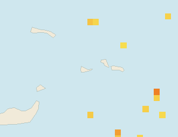Satellite floating-algae map near Providenciales, May 2026 (opens full map image in a new tab)