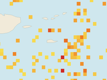 Satellite floating-algae map near St. Croix, May 2026 (opens full map image in a new tab)
